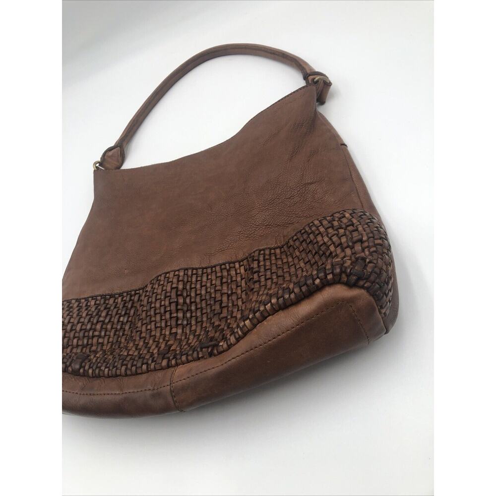 Marta Ponti Designer Soft Woven Leather Shoulder Hobo Purse Bag - Picture 3 of 12